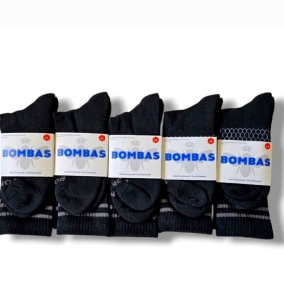 NWT BOMBAS Black ankle and/or crew Performance Socks Size XSmall - Med lot of 20 - Picture 5 of 8